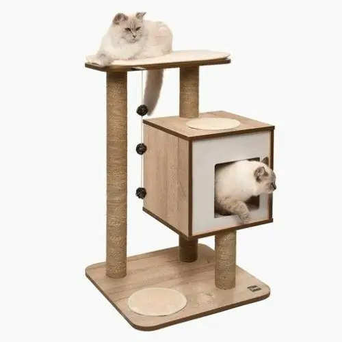 Vesper V-Box 小型貓爬架（橡木色）